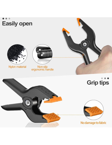 Abrazaderas de Resorte EMART 6 Piezas 11.43 cm Alta Resistencia