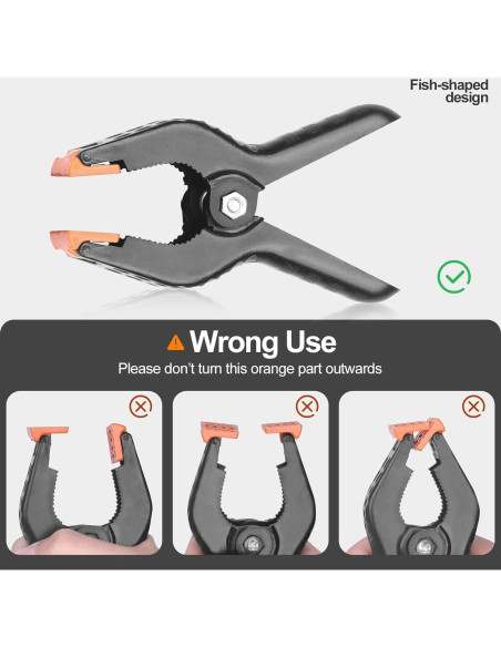 Abrazaderas de Resorte EMART 6 Piezas 11.43 cm Alta Resistencia