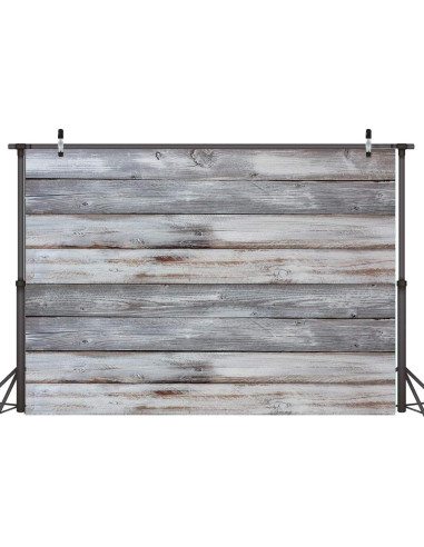 Telón de Fondo Fotográfico Dudaacvt 2.1x1.5m Madera Gris