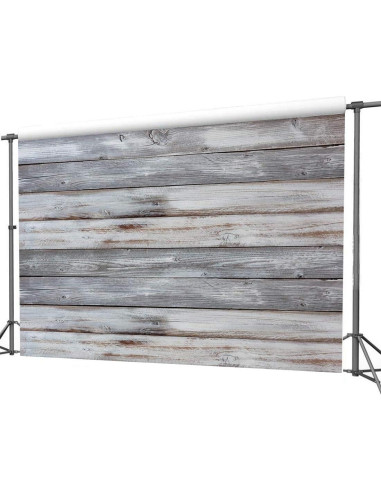 Telón de Fondo Fotográfico Dudaacvt 2.1x1.5m Madera Gris