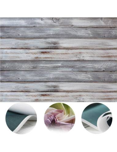 Telón de Fondo Fotográfico Dudaacvt 2.1x1.5m Madera Gris