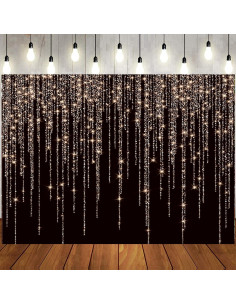 Fondo de Vinilo LTLYH 2.44x1.83m Negro y Dorado para Fotos 2