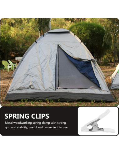 Abrazaderas de Resorte OSALADI 10.16 cm 3 Piezas Niqueladas