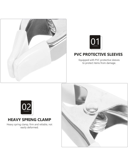 Abrazaderas de Resorte OSALADI 10.16 cm 3 Piezas Niqueladas