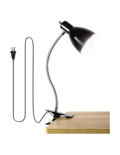 Lámpara de escritorio LALISU con clip y luz LED 9W negra