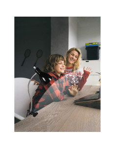 Lámpara de escritorio LALISU con clip y luz LED 9W negra 2