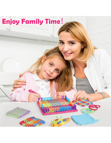 Kit de Tejido daheypong 800 Piezas Lazos de Recarga 7"