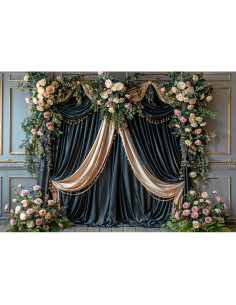 Fondo Fotográfico Kate 2.13x1.52m Microfibra Azul Decorativo 2