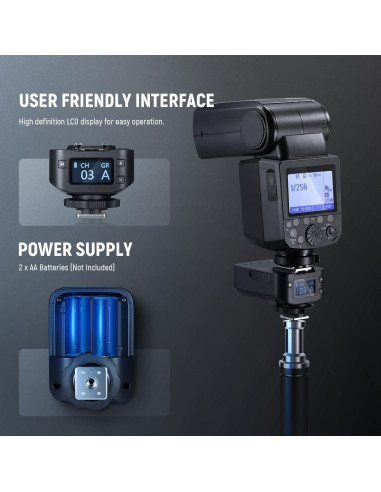 Receptor Inalámbrico de Flash NEEWER QR 2.4G con Zapata Fría