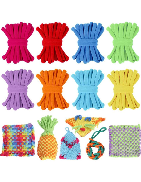 Kit de Tejido daheypong 800 Piezas Lazos de Recarga 7"