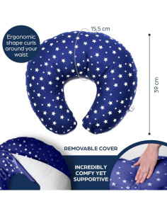 Funda de Almohada de Lactancia Niimo 100% Algodón Estrellas 2