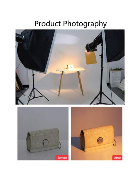 Filtro de Gel de Corrección de Color Naranja Bcolor 1/8 CTO 4 Piezas 40x50 cm