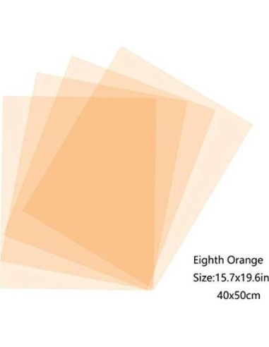 Filtro de Gel de Corrección de Color Naranja Bcolor 1/8 CTO 4 Piezas 40x50 cm