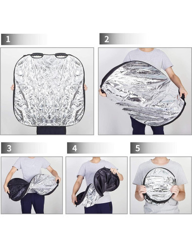 Reflector de Fotografía Selens 32 Pulgadas 5 en 1 Plegable