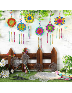 24 Kits de Arte Mandala VioraWhite - Atrapa Sol y Campanas de Viento 2