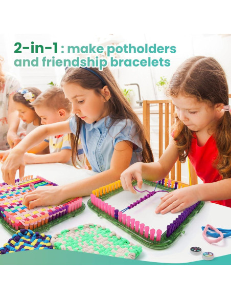 Kit de Telar de Tejer FUNiOi 2-en-1 para Niños 6-12 Años Kit de Telar de Tejer FUNiOi 2-en-1 para Niños 6-12 Años