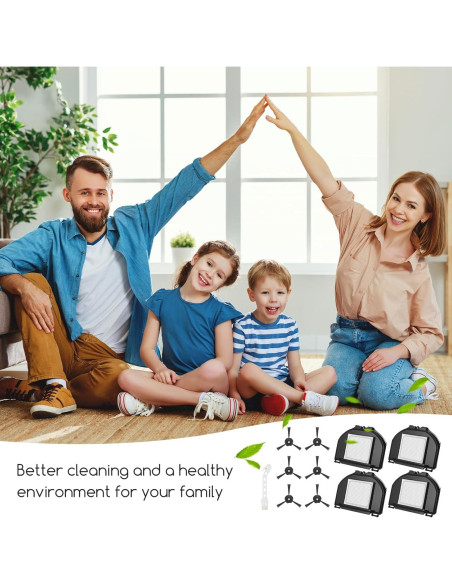 Piezas de Repuesto Walntec para Shark AV2310AE - 4 Filtros HEPA y 6 Cepillos