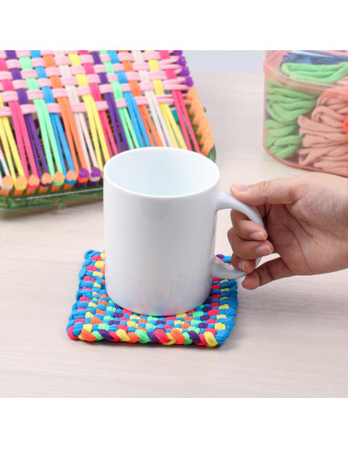 Kit de Telar de Tejer FUNiOi 2-en-1 para Niños 6-12 Años