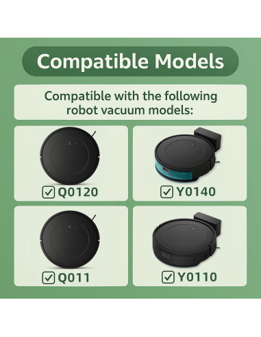 Kit de Accesorios HUIZHEN para iRobot Roomba Combo 18 Piezas