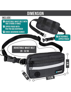 Correa Manos Libres para Perros PetAmi, Bungee Ajustable 185 cm 2