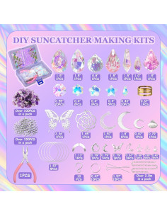 Kit de Suncatcher DIY WASTROYAL Mariposa 400pcs Cristales 2