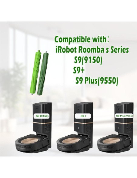 3 Piezas Cepillos de Rodillo Reemplazo DovLazm para Roomba S9