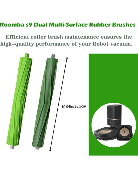 3 Piezas Cepillos de Rodillo Reemplazo DovLazm para Roomba S9