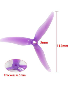 Hélices Gemfan 51477 5.1" 3-Palas PC para Dron FPV 20PCS 2