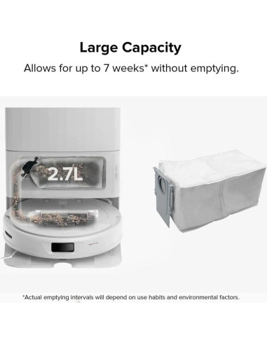 10 Bolsas de Polvo HACOBEST para Roborock Q Revo/S8 Max Ultra