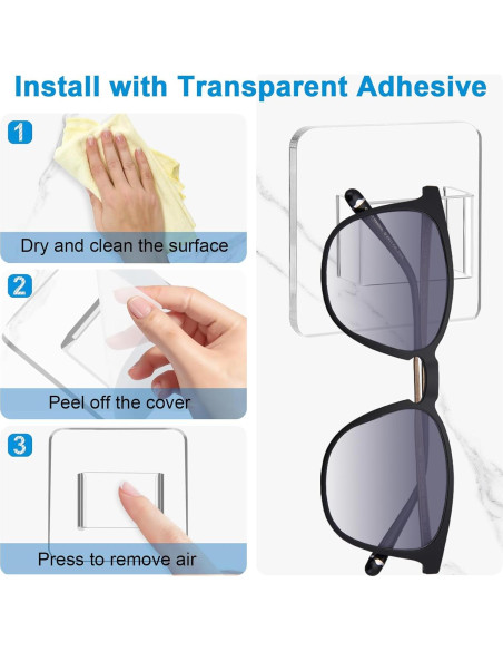 Organizador de Gafas de Sol Douildhaiy, 4 Soportes Acrílicos Transparentes