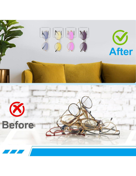 Organizador de Gafas de Sol Douildhaiy, 4 Soportes Acrílicos Transparentes