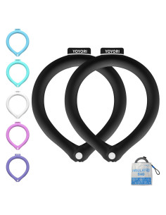 Tubo de Enfriamiento de Cuello YOYORI Reutilizable 2 Pcs Negro