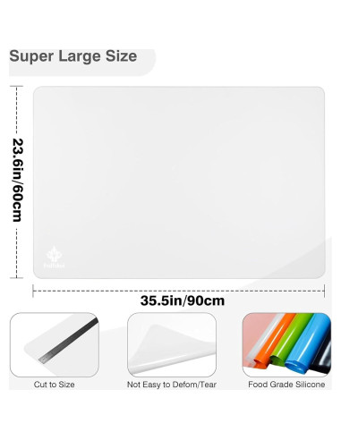 Alfombrilla de Silicona Extra Grande Fsdfskoi 90 x 60 cm Translúcida