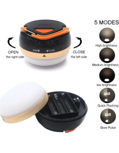 Paquete de 2 Linternas LED Portátiles AuKvi para Camping 2