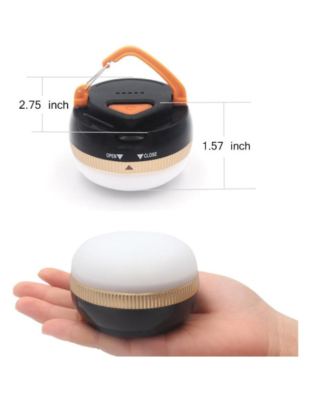 Paquete de 2 Linternas LED Portátiles AuKvi para Camping