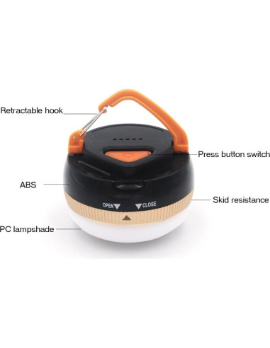 Paquete de 2 Linternas LED Portátiles AuKvi para Camping