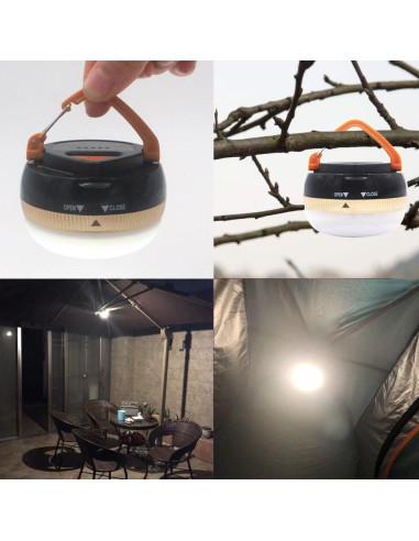 Paquete de 2 Linternas LED Portátiles AuKvi para Camping