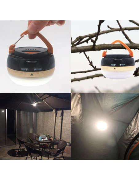 Paquete de 2 Linternas LED Portátiles AuKvi para Camping