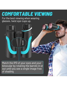 Prismáticos HD 15x55 Tinllaans Impermeables para Adultos Azul 2