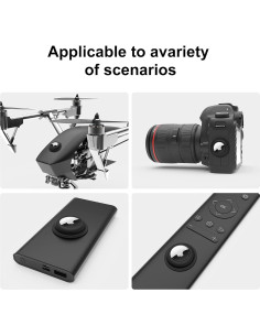 Funda Adhesiva para AirTag CITYWAY - 4 Silicona (2 Negro + 2 Blanco) 2