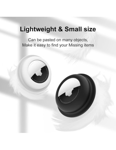 Funda Adhesiva para AirTag CITYWAY - 4 Silicona (2 Negro + 2 Blanco)