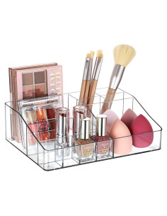 Organizador de Maquillaje Transparente Vtopmart 1 Nivel 20.3x15.2 cm