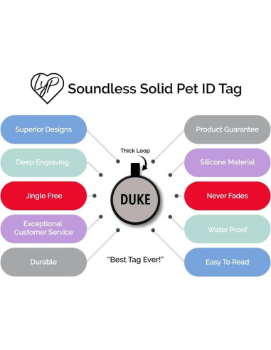 Etiqueta de Identificación para Mascotas LYP Silicona Alergias