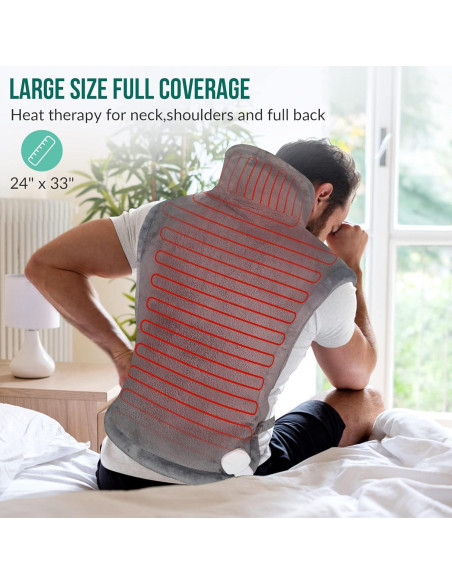 Almohadilla Calefactora Eléctrica Snailax 61x84 cm 6 Niveles