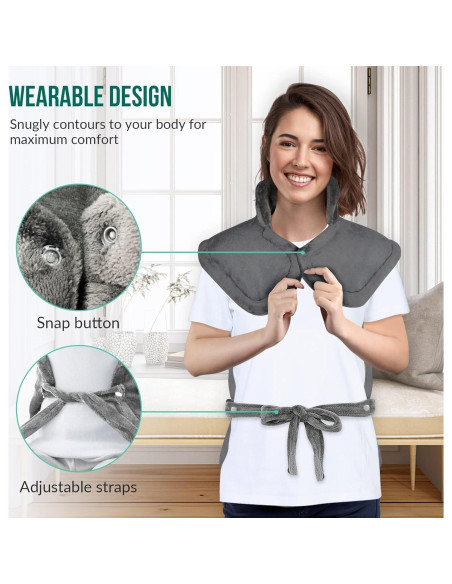 Almohadilla Calefactora Eléctrica Snailax 61x84 cm 6 Niveles