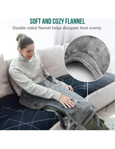 Almohadilla Calefactora Eléctrica Snailax 61x84 cm 6 Niveles