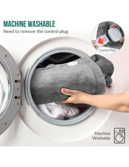 Almohadilla Calefactora Eléctrica Snailax 61x84 cm 6 Niveles