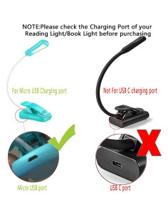 Cable de carga Micro USB 1.5m ZZS para luz de lectura LED 2