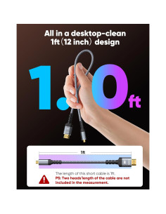 Cable Micro HDMI a HDMI Highwings 1 Pie 4K 60Hz Compatible 2