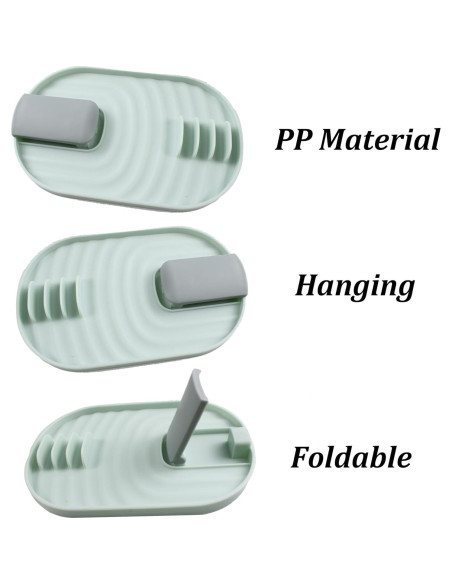 Soporte Plegable para Cucharas y Tapas de Olla LVYKING Verde Soporte Plegable para Cucharas y Tapas de Olla LVYKING Verde